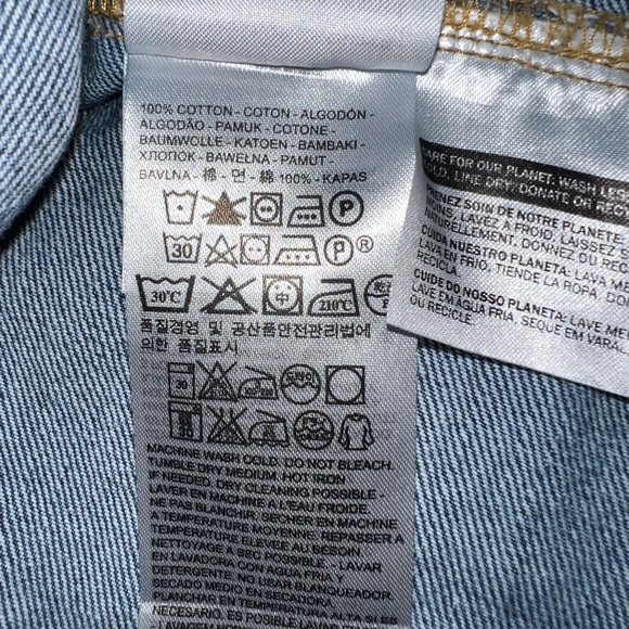 Levi’s Jacket Womens Medium Blue Denim Southwestern Accents Pockets - Picture 5 of 16